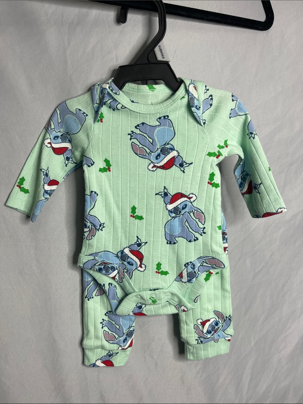 Disney Mint Green Stitch Holiday One-Piece and Pants